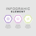 3 Point 3D Shape Infographic Element for Business