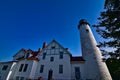 Point Iroquois light station in the upper peninsula of MI Royalty Free Stock Photo