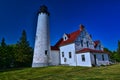 Point Iroquois light station in the upper peninsula of MI Royalty Free Stock Photo