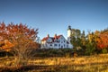 Michigan Autumn Lighthouse Landscape Royalty Free Stock Photo