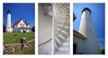 Point Iroquois Lighthouse triptych, Michigan