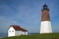 The Point Judith Light on the Rhode Island coast Royalty Free Stock Photo