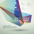 Point, line, surface composition of abstract graphics, infographics,Vector illustration.