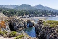 Point Lobos State Natural Reserve, with rock, water caves Royalty Free Stock Photo