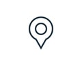 Point Map, Pin Locate Icon Design Template Elements