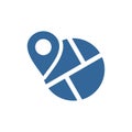 Point maps logo design vector template, Outdoor logo design concept, Icon symbol Royalty Free Stock Photo