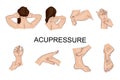 Point massage. Body parts. Royalty Free Stock Photo