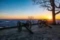 Point Park Civil War Cannons in Chattanooga Tennessee TN Royalty Free Stock Photo