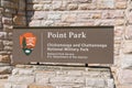 Point Park Entrance Sign in Chattanooga Royalty Free Stock Photo