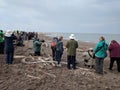 Group of people bird watching at the Tip of Point Pelee