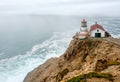 Point Reyes Lighthouse at Pacific coast, built in 1870 Royalty Free Stock Photo