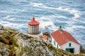 Point Reyes Lighthouse at Pacific coast, built in 1870