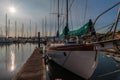 Point Roberts marina at twilight,