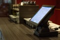 Point of sale system in a restaurant.