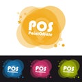 Point Of Sale Transparency Buttons - Four Colorful POS Vector Icons - Isolated On Black And White Background Royalty Free Stock Photo