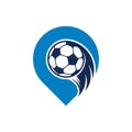 Point Soccer logo design vector illustration, Creative Football logo design concept template, symbols icons