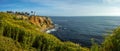 Point Vicente Super Bloom Panorama Royalty Free Stock Photo