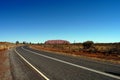 Point of view of car driving in the Australian desert. Driver`s personal perspective of vehicle driving on deserted road