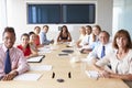 Point Of View Shot Of Businesspeople Around Boardroom Table Royalty Free Stock Photo