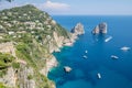 The view from observation deck Belvedere Punta Cannone in Capri, Italy Royalty Free Stock Photo