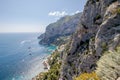 The view from observation deck Belvedere Punta Cannone in Capri, Italy Royalty Free Stock Photo