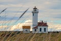 Point Wilson Lighthouse in Fort Worden State Park, Port Townsend, Washington Royalty Free Stock Photo