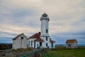 Point Wilson Lighthouse in Fort Worden State Park, Port Townsend, Washington Royalty Free Stock Photo