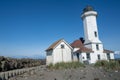 Point Wilson Lighthouse in Fort Worden State Park in Washington State, in Port Townsend Royalty Free Stock Photo