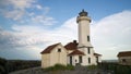 Point Wilson Lighthouse Puget Sound Fort Wordon Royalty Free Stock Photo