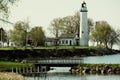 Pointe aux Barques Lighthouse, built in 1848 Royalty Free Stock Photo