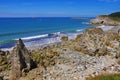 Pointe de Corsen beach in Brittany France