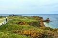 Pointe du Hoc. Battlefield in WW2 during the invasion of Normandy, France. Royalty Free Stock Photo