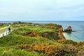 Pointe du Hoc. Battlefield in WW2 during the invasion of Normandy, France.