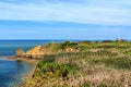 Pointe du Hoc. Battlefield in WW2 during the invasion of Normandy, France.