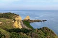 Pointe du Hoc at sunrise on the English Channel, Normandy