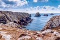 Pointe du Pen-Hir on the Crozon peninsula, Finistere department Royalty Free Stock Photo