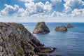 Pointe du Pen-Hir on the Crozon peninsula, Finistere department, Royalty Free Stock Photo