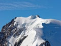 Pointe Lachenal, Chamonix, south-east France, Auvergne-RhÃÂ´ne-Alpes. Artistic snowdrifts created by power of wind at Pointe Lachen Royalty Free Stock Photo