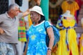 Beautiful Creole Women in the traditional dress on the Guadeloupe street