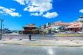 Bright and Colorful Buildings in the City Center of Pointe-a-Pitre Royalty Free Stock Photo