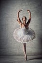 Pointe in pose. Ballet, dance, theater, concert, pointe shoes. Royalty Free Stock Photo