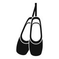 Pointe shoes icon, simple style