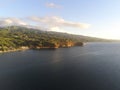 Pointe venus drone shot in Tahiti