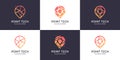 Pointech logo collcetion with creative modern style Premium Vector