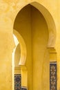 Pointed arches, Mausoleum of Moulay Ismail, Meknes, Morocco Royalty Free Stock Photo