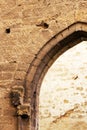 Pointed arches, stone walls, middle ages Royalty Free Stock Photo