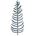 pointed leaf tree cartoon element Royalty Free Stock Photo