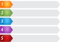 Pointed List Five blank business diagram illustration