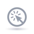Pointer arrow icon. Cursor select click sign. Royalty Free Stock Photo