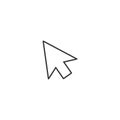 Pointer arrow icon in simple design. Vector illustration Royalty Free Stock Photo